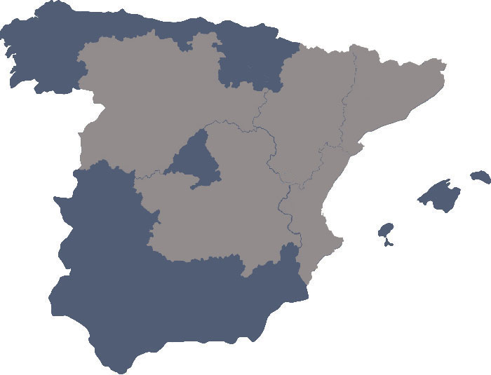 Mapa España clientes Anasaci